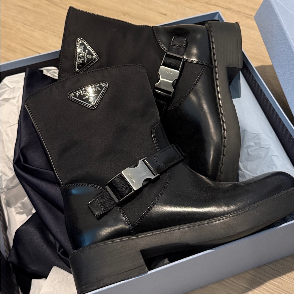 Prada buckle boots size 37
